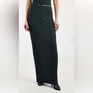 NEW Cotton Citizen The Capri Maxi Skirt mid waist size Lrg. In NAVY Color